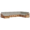 vidaXL Ensemble de canap&eacute;s d'ext&eacute;rieur 8 pc Gris Naturel et Clair