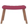 vidaXL Chaise de relaxation avec repose-pied Rouge bordeaux Velours