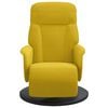 vidaXL Fauteuil inclinable avec repose-pied jaune velours