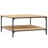 vidaXL Table basse ch&ecirc;ne sonoma 80x80x40 cm bois d'ing&eacute;nierie