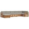 vidaXL Ensemble de canap&eacute;s d'ext&eacute;rieur 7 pc Gris Naturel et Clair