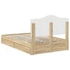 vidaXL Lit de Rangement Ch&ecirc;ne Sonoma 120 x 190 cm Bois d'ing&eacute;nierie