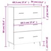 vidaXL Buffet Blanc brillant 69,5x34x90 cm Bois d'ing&eacute;nierie