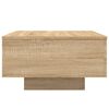 vidaXL Table basse avec lumières LED chêne sonoma 55x55x31 cm