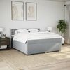 vidaXL Sommier &agrave; lattes de lit avec matelas Gris clair 180x200cm Tissu
