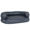vidaXL Lit pour chien ergonomique Mousse Bleu fonc&eacute; 75x53cm Similicuir