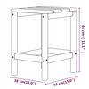 vidaXL Table de jardin Adirondack Blanc 38x38x46 cm PEHD