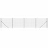 vidaXL Cl&ocirc;ture en treillis m&eacute;tallique et ancrage anthracite 2,2x10 m