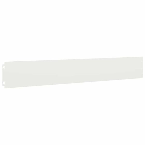 vidaXL Bordures de pelouse 10 pcs blanc 15x103 cm acier lamin&eacute; &agrave; froid