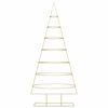 vidaXL Arbre de Noël en métal Doré 210 cm Acier peint par poudre