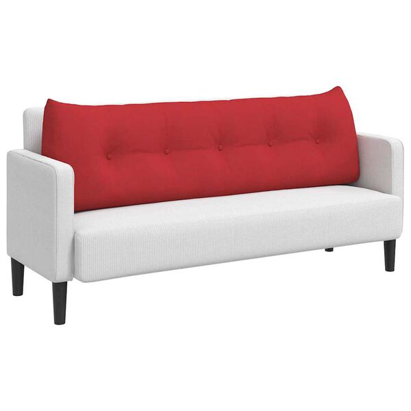 vidaXL Coussin de Dos Rouge 160 x 24 x 50 cm tissu