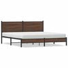 vidaXL Cadre de lit en m&eacute;tal sans matelas ch&ecirc;ne marron 180x200 cm