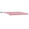 vidaXL Cadre de store manuel avec LEDs Rouge et Blanc 4,5 &times; 3,5 m
