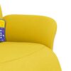vidaXL Fauteuil inclinable de massage repose-pieds jaune clair tissu