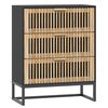 vidaXL Buffet noir 60x30x75 cm bois d'ing&eacute;nierie