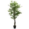 vidaXL Ficus artificiel 630 feuilles 120 cm vert