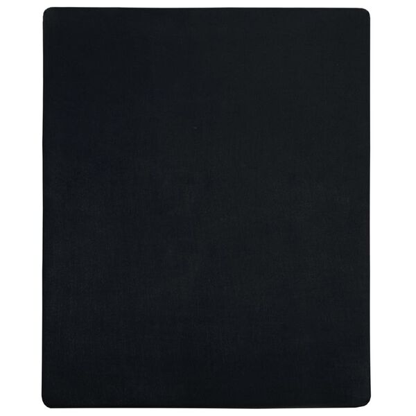 vidaXL Drap-housse Jersey Noir 140x200 cm Coton