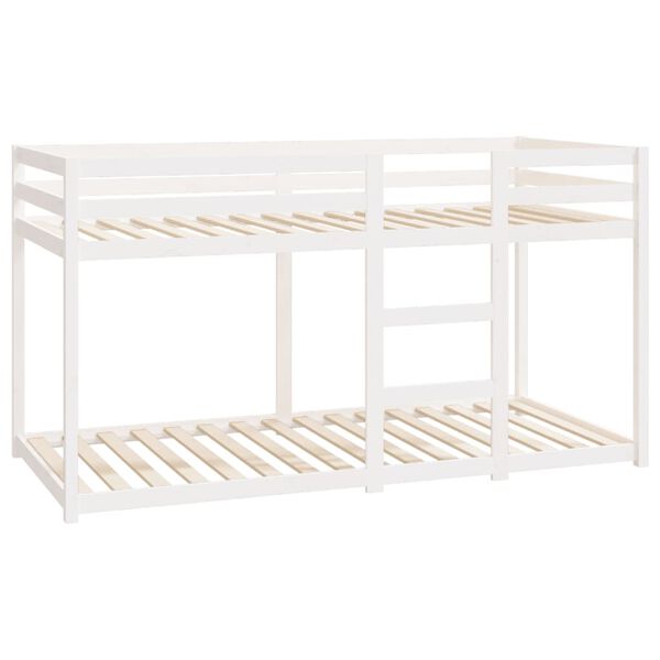 vidaXL Lit superposé sans matelas blanc 90x200 cm bois de pin massif