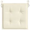 vidaXL Coussins de chaise jardin lot de 6 cr&egrave;me 50x50x2cm tissu oxford
