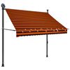 vidaXL Auvent manuel r&eacute;tractable avec LED 200 cm Orange et marron