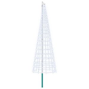 vidaXL Guirlande lumineuse de sapin de No&euml;l avec piquet et m&acirc;t 300 cm