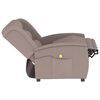 vidaXL Fauteuil de massage inclinable 4 places taupe tissu microfibre