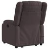 vidaXL Fauteuil inclinable de massage &eacute;lectrique Marron fonc&eacute; Tissu