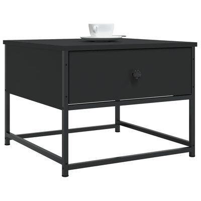 vidaXL Table basse noir 51x51x40 cm bois d'ingénierie