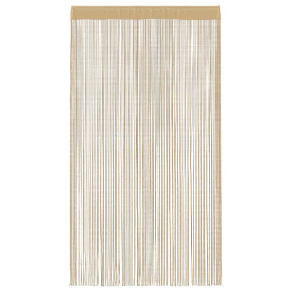 vidaXL Rideau en fils 2 pcs 100 x 250 cm Beige