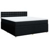 vidaXL Sommier &agrave; lattes de lit avec matelas Noir 180x200 cm Tissu