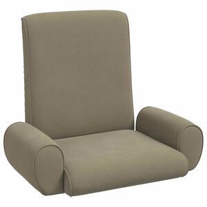 vidaXL Fauteuil de sol ajustable Kaki Velours grain&eacute;