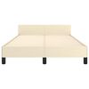vidaXL Cadre de lit sans matelas cr&egrave;me 120x190 cm similicuir