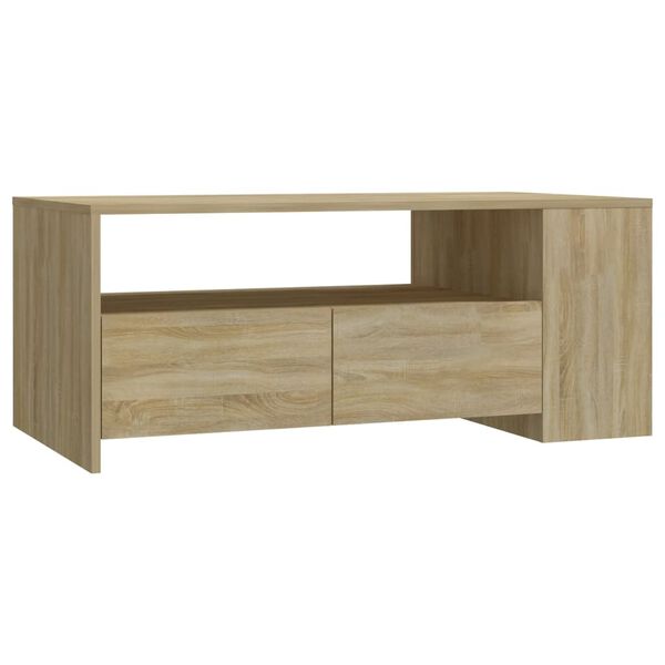 vidaXL Table basse chêne sonoma 102x55x42 cm bois d'ingénierie