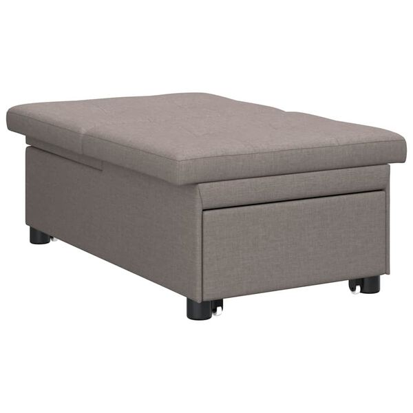 vidaXL Canap&eacute;-lit escamotable Taupe 194 x 50 x 82 cm Contreplaqu&eacute;