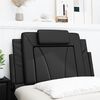 vidaXL Coussin de t&ecirc;te de lit Viana noir 90 cm similicuir