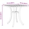 vidaXL Table de jardin blanc 53x53x53 cm aluminium coul&eacute;