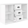 vidaXL Buffet blanc brillant 104,5x35,5x67,5 cm bois d'ingénierie
