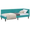 vidaXL Cadre de lit d'angle Turquoise 80 x 200 cm Velours