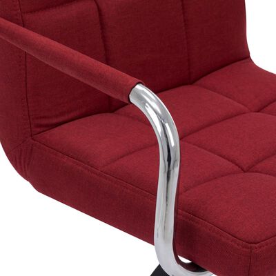 vidaXL Chaise de bar Bordeaux Tissu