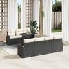 vidaXL Ensemble de canap&eacute; de jardin 8 pcs Noir Poly Rattan