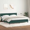 vidaXL Sommier &agrave; lattes de lit et matelas et LED vert fonc&eacute; 180x220cm velours