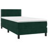 vidaXL Sommier &agrave; lattes de lit avec matelas Vert fonc&eacute; 90x190 cm