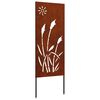 vidaXL &Eacute;cran de confidentialit&eacute; de jardin Fretwork Rouill&eacute; 50 x 140 cm