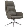 vidaXL Chaise de relaxation Gris Cuir v&eacute;ritable