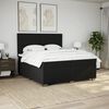 vidaXL Sommier &agrave; lattes de lit avec matelas Noir 200x200 cm Tissu