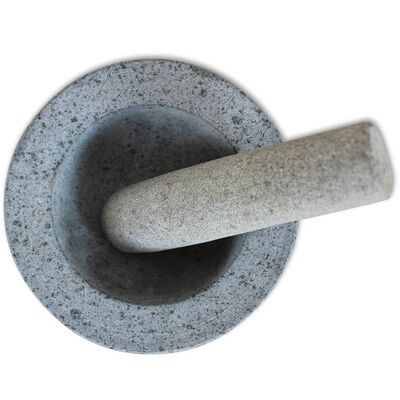 vidaXL Mortier et pilon 15 cm Granit