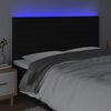 vidaXL T&ecirc;te de lit &agrave; LED Noir 200x5x118/128 cm Tissu
