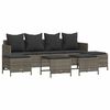 vidaXL Salon de jardin 5 pcs avec coussins gris r&eacute;sine tress&eacute;e