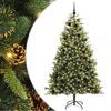 vidaXL Sapin de No&euml;l artificiel avec branches pliables et c&ocirc;nes 240 cm