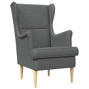 vidaXL fauteuil Gris fonc&eacute; tissu